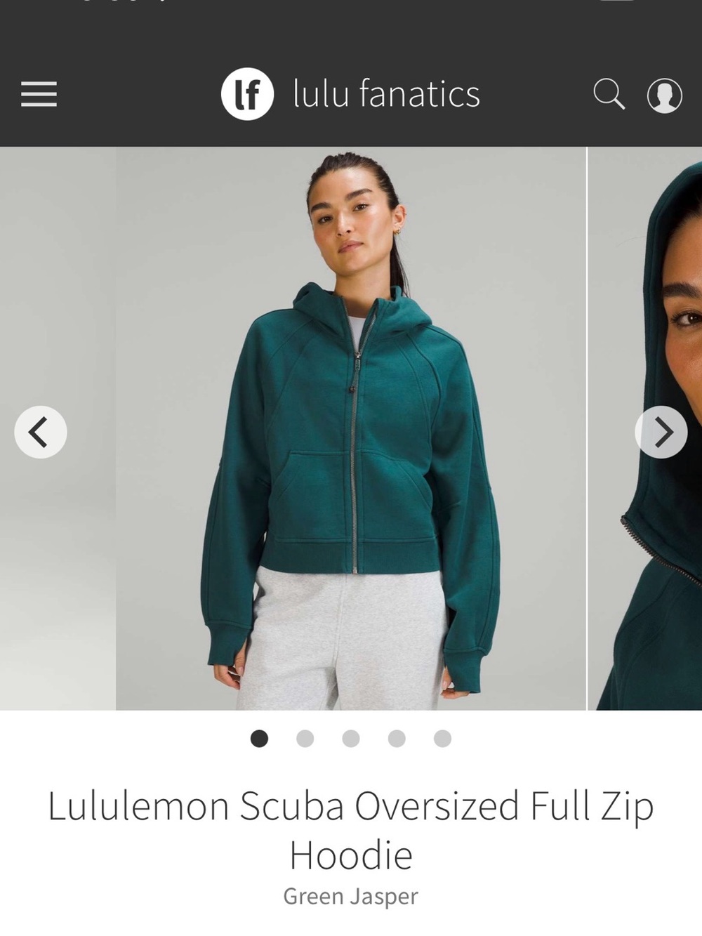 lululemon scuba full-zip hoodie XS/S
